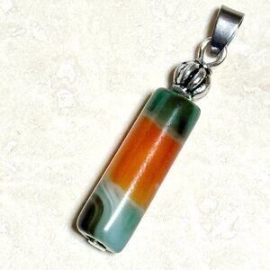 2/$20, Multicolor Dyed Agate Pendant